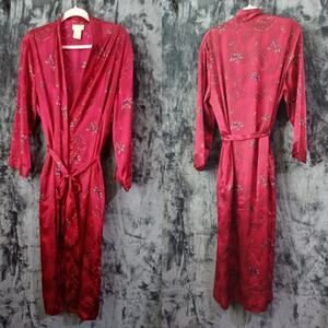 Vintage Inner Most Red Floral Robe - Size Medium